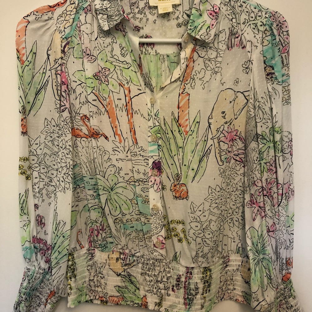 Maeve animal printed top.